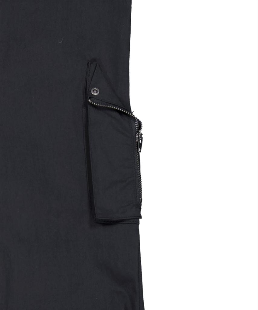 ROCKCAKE Shirring Pocket Flare Pants - Black