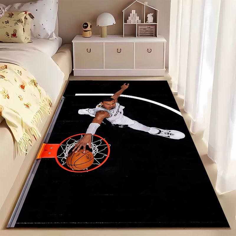 Basketball Player in Action suitable as a non-slip mat for the living room or bedroom sofa