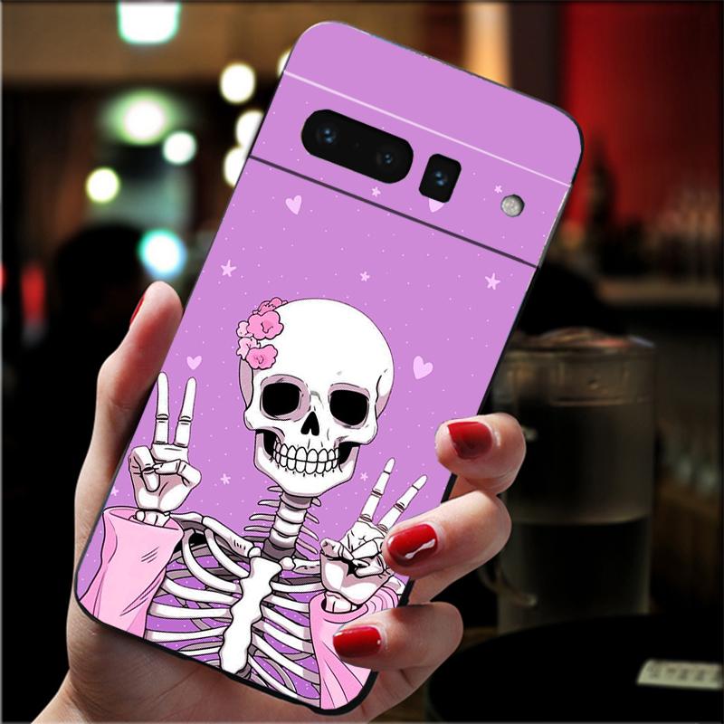 Handyhülle Für Google Pixel 10 9 Pro XL 9A 8 7 6 Pro Pixel 8A 7A 6A Pixel 8 7 6 5 Skelett Kunst Hülle