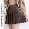 Women High Waist A-Line Pleated Mini Skirt Casual Slim Anti Chafe Liner Skirt For Spring Summer Autumn Daily Wear