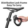 Rockbros Fietsslot Fiets Draagbaar Anti-Diefstal Ring Slot Mtb Racefiets Kabel Slot Motorvoertuig Fietsaccessoires