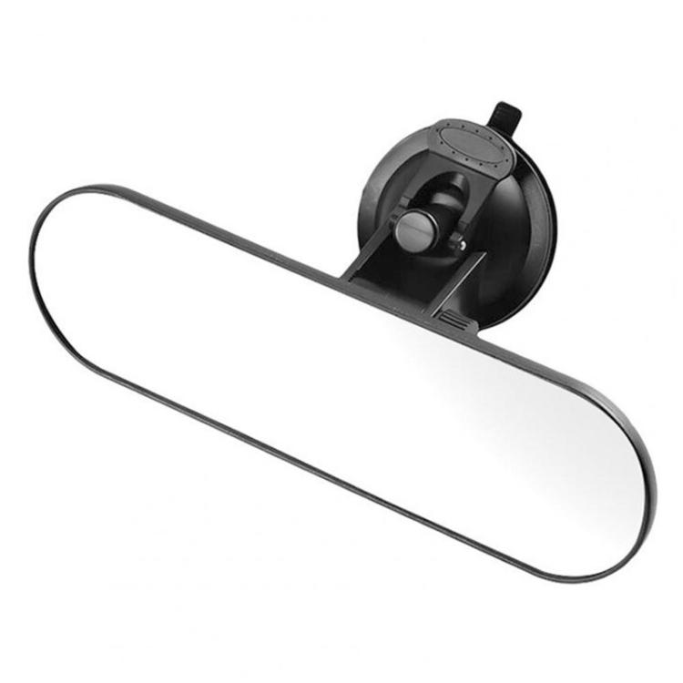 CZC-220 Car Strong Suction Cup Big Vision Flat Rearview Mirror белый