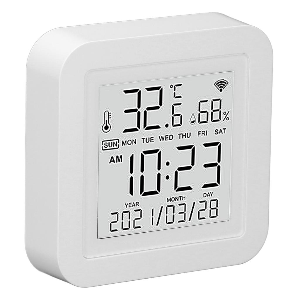 Digital Indoor Hygrometer, Large Screen Smart Temperature Humidity Sensor with 2.4GHZ Wireless Rl Time Monitor LED Indicator