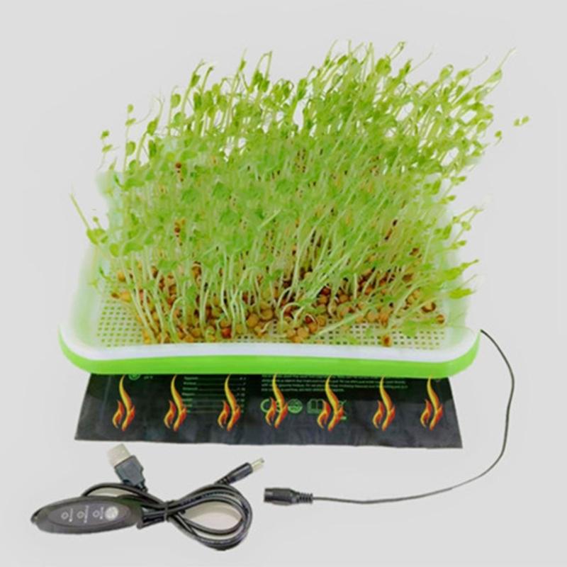 Portable Waterproof Seedling Heat Mats 3 Heat Level USB Powered for Indoor Plant and Reptiles Habitat Maintenance