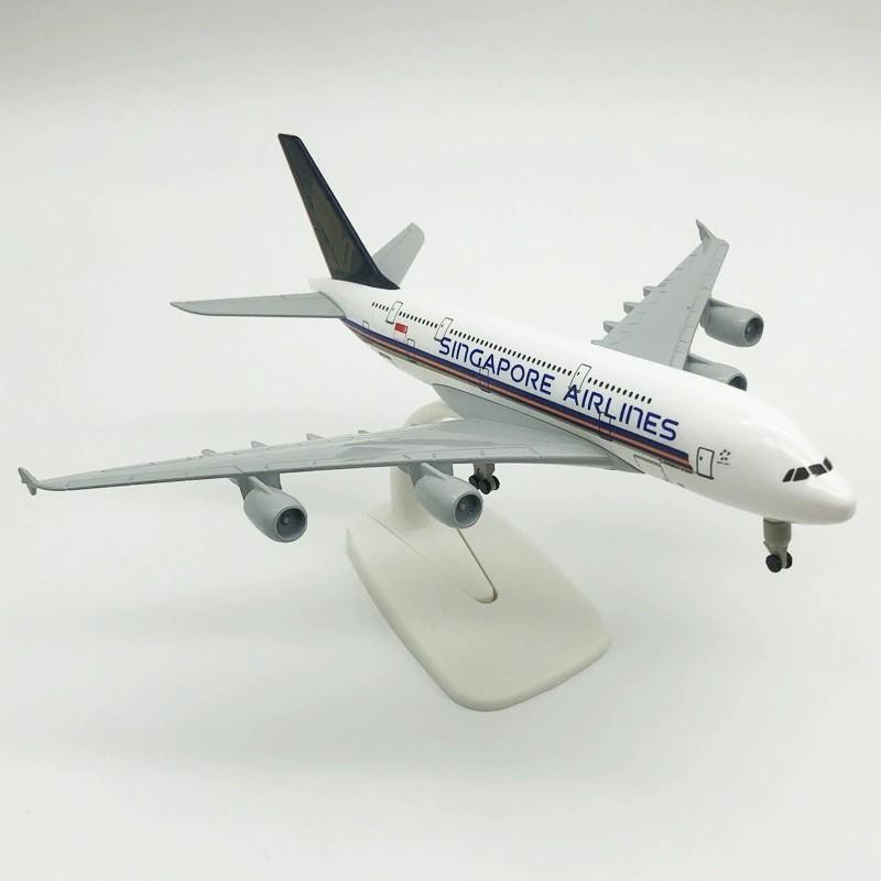 A380 Airways 380 Singapour Alliage Métal Moulé Sous Pression Modèles d'Avions 20CM Décoration Avion Modèle d'Avion pour Collection Cadeau