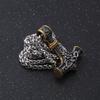 Vintage Stainless Steel Thors Hammer Necklace Nordic  Pendant Necklace Viking Scandinavian Norse Man Male Amulet Hip-hop Jewelry Gift