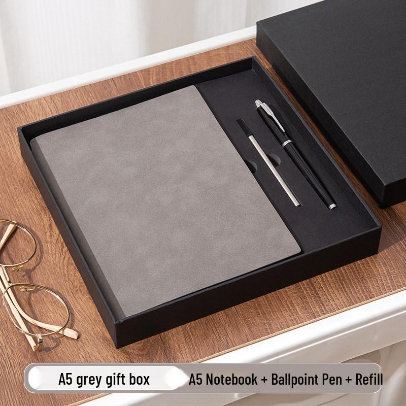High-End Custom Sheepskin Business Notebook with Logo