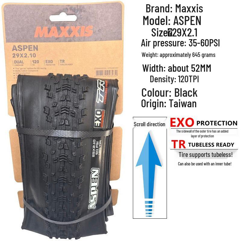 MAXXIS Aspen 27.5/29x2.1 Anvelopă MTB pliabilă off-road tubeless 650B