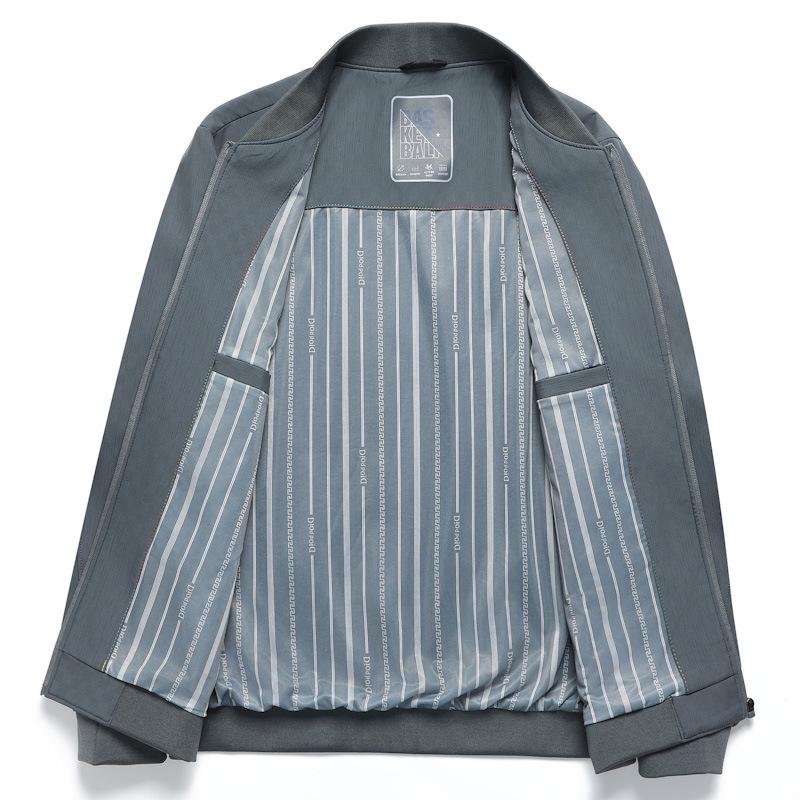 Men's High-Quality Wrinkled Jacket - 2026 Spring/Autumn Stand Collar Casual Style