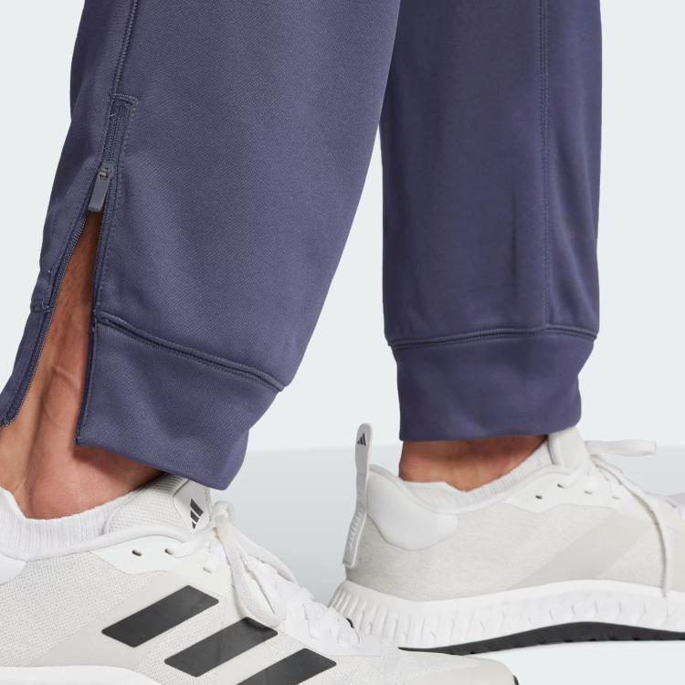 adidas FW24 Game And Go 3 Bar Logo Joggers Series Warm Moisture-Wicking Dry Cuffed Drawstring Sports Pants Men Joggers Dark-Blue IW8416