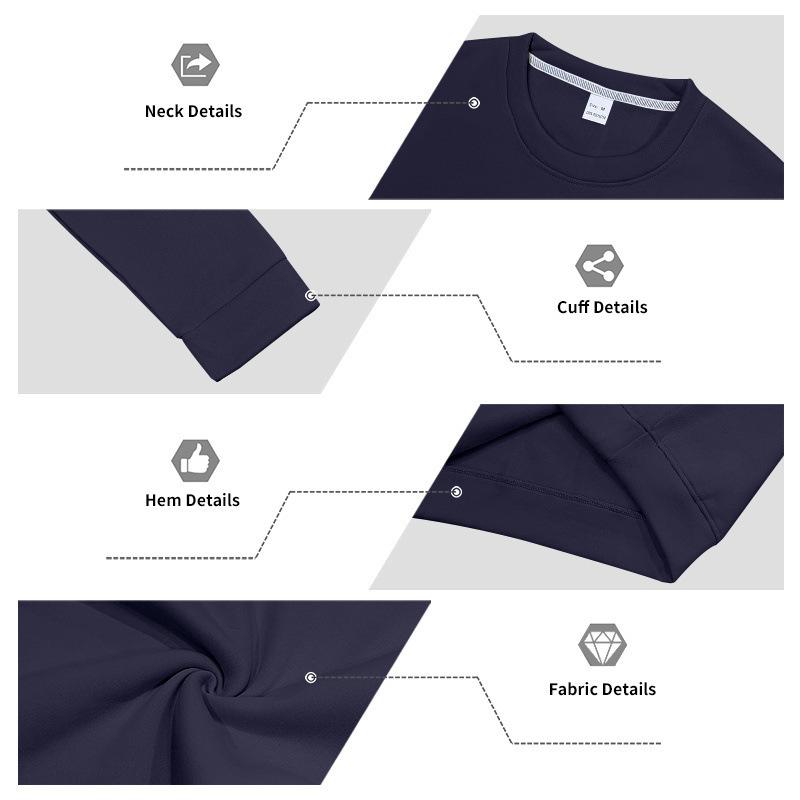 Autumn/Winter Heavyweight Men's Oversized Fleece-Lined Casual Sports Crewneck Sweatshirt Set