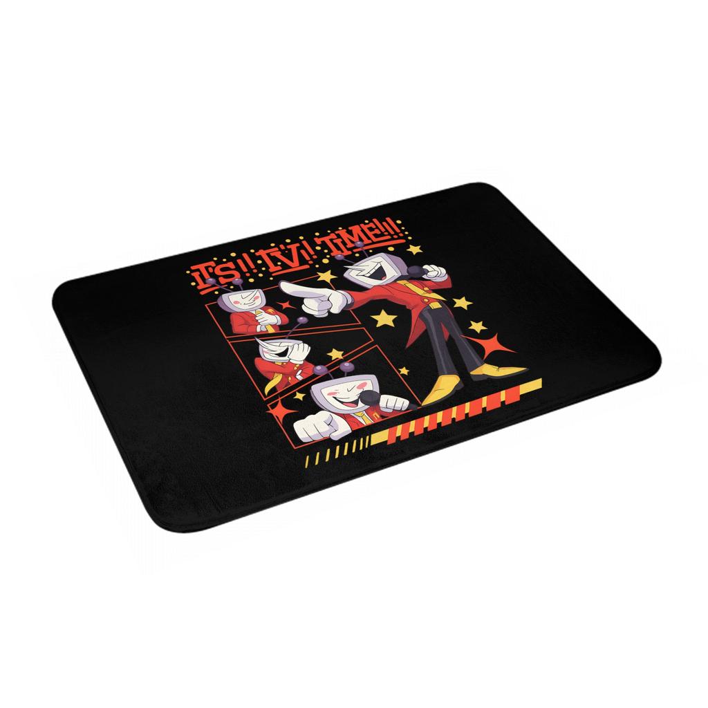 Tenna Deltarune Game Door Floor Bathroom Mats Anti-Slip Outdoor It's TV Time Meme Doormat Bedroom Balcony Entrance Carpet Rug