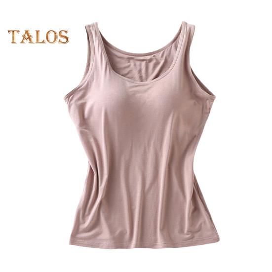 Dámské tílko s vestavěnou policovou podprsenkou, ležérní tílko se širokými ramínky, jógové tričko, letní základní polstrované cvičební spodní prádlo