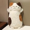 45Cm Cat Long Plush Pillow Stuffed Black White Brown Kitten Cartoon Animal Long Bolster Sleeping Companion Gift
