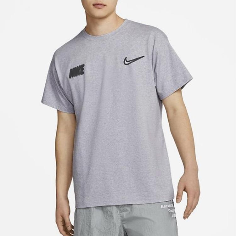 Nike Graffiti Logo Crew Neck Short Sleeve T-Shirt Men Tops Grey CW5583-902