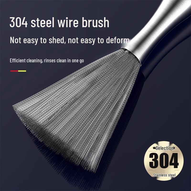 

Щетка для мытья посуды из нержавеющей стали 304 с длинной ручкой для мытья посуды и уборки дома