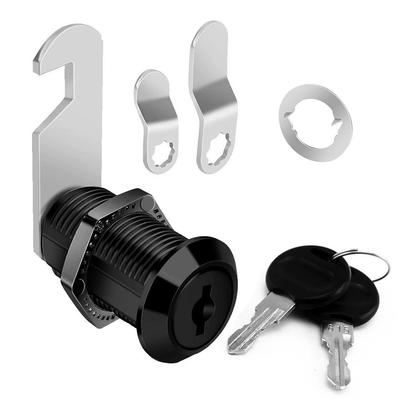 Cerradura de Armario Negra 30mm Cerradura de Leva 30mm Bombín Para Armarios de Metal Madera Función de Llave Extraíble Para Puertas de Armario