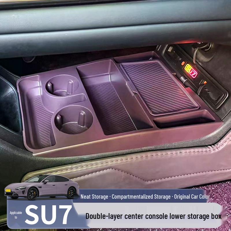 Scratch & Wear-Resistant Silicone Storage for Xiaomi SU7+Ultra Central Console (25 Models)