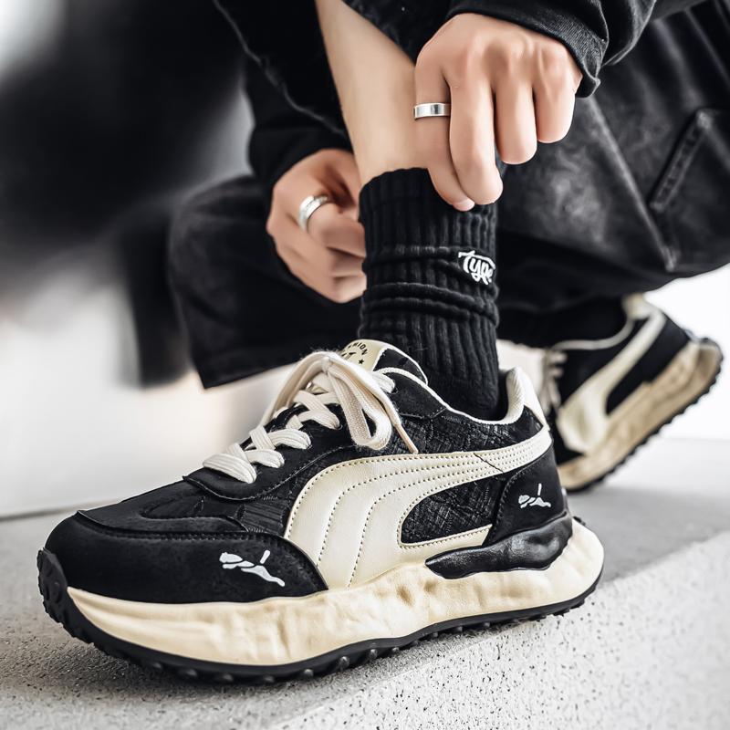 New Fashion New Men's Fashion Casual Low Top Sports Shoes Students Thick Sole Comfortable Sneakers Boys Male Classic Breathable Basketball Shoes