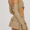 31521SY Womens Sexy Cut Out One Shoulder Top Slim Mini Skirt Set Streetwear