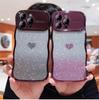 Transparent Wavy Electroplating Phone Case For Samsung Galaxy S26 S25 S24 S23 S22 S21 Ultra Plus Heart Shaped Glitter TPU Cover