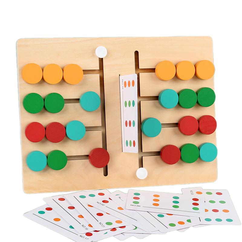 Montessori Color Matching Learning Toys Sliding Puzzle For Kids 3 4 5 6 7 Years Old Preschool Logic Game Brain Teasers Boys Girl