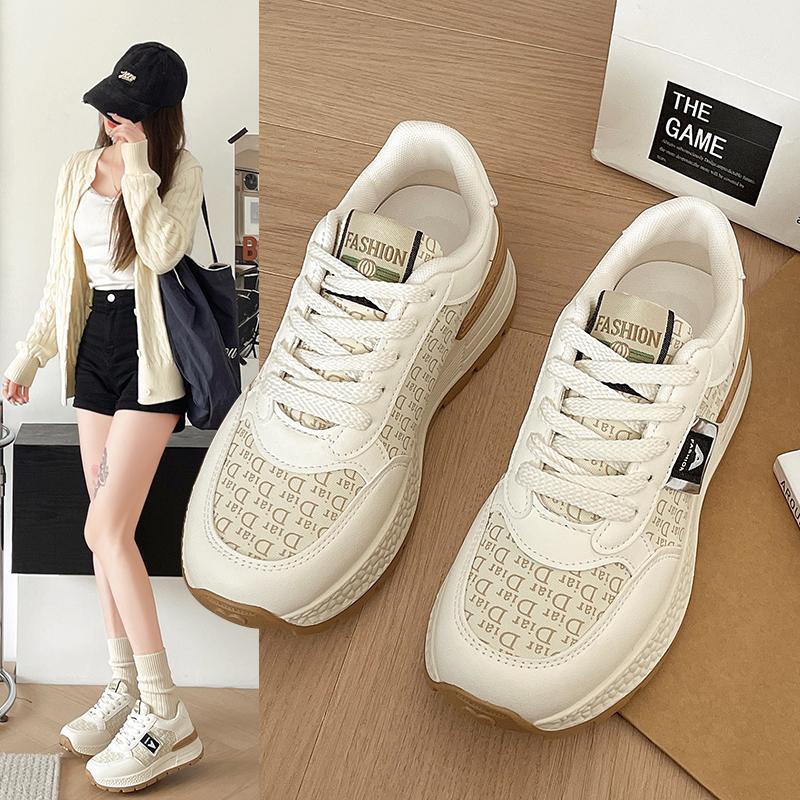Fashion 2025 NEW Trendy Women's Casual Hot-selling comfort and versatile Shoes round Toe Platform Rubber Sole Comfortable