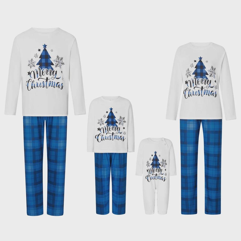 2024 Christmas Parent-Child Pajama Sets - European & American Style Two-Piece Homewear