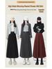 Women's 2024 High-Waisted Wool Pleated Midi Skirt – Autumn/Winter Slimming A-Line