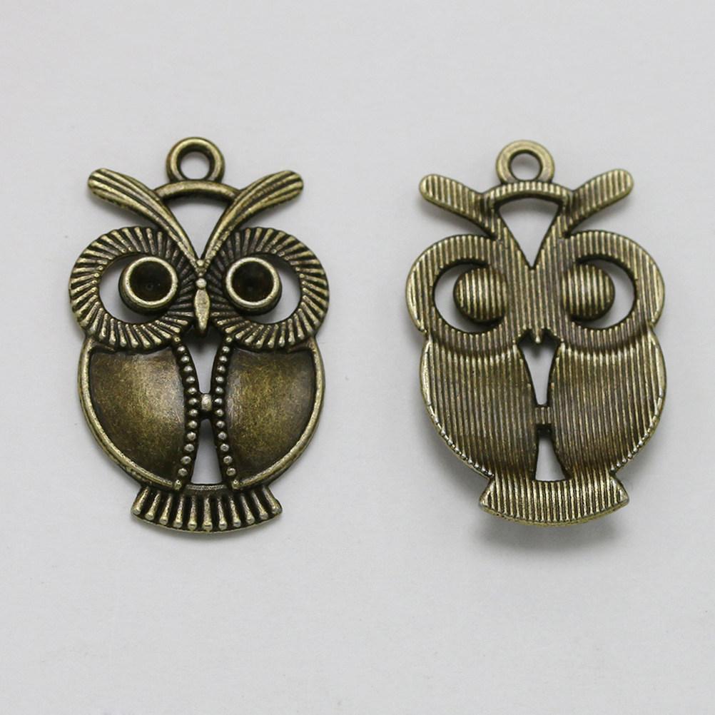 

10Pcs DIY Charm Pendant Set Alloy Owl Shaped Pendants Color Fine Workmanship for Jewelry Making Necklace Bracelet кавовий