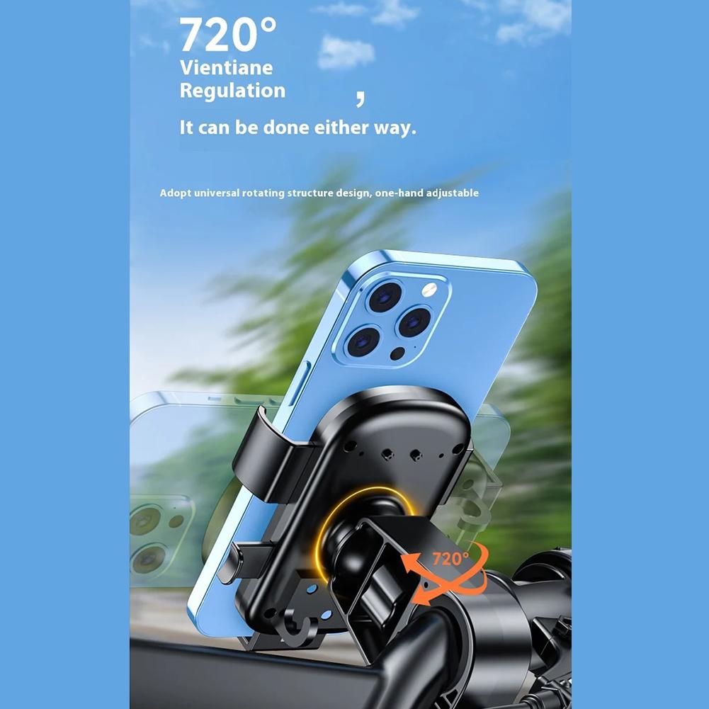 Sturdy Motorcycle Stand Motorcycle Phone Holder Heavy Rain Protection Anti-permeability Design Mobile Device Protection