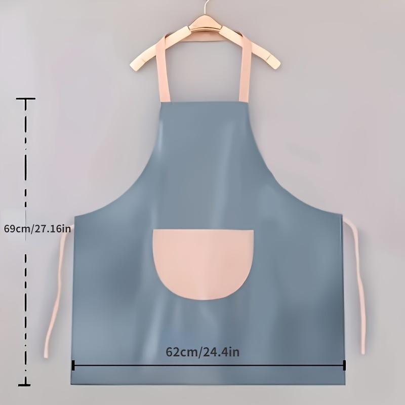 1pc Canvas Kitchen Apron - Waterproof & Oil-Resistant, Perfect for Cooking & Catering