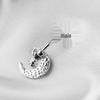 Cross-Border Moon & Star Belly Button Ring - Stainless Steel Piercing Jewelry for Women