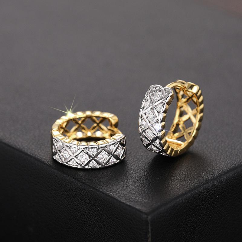 Ear Buckle Women, Geometric Light Luxury Rhombus Jewelry, French Elegant Earrings
