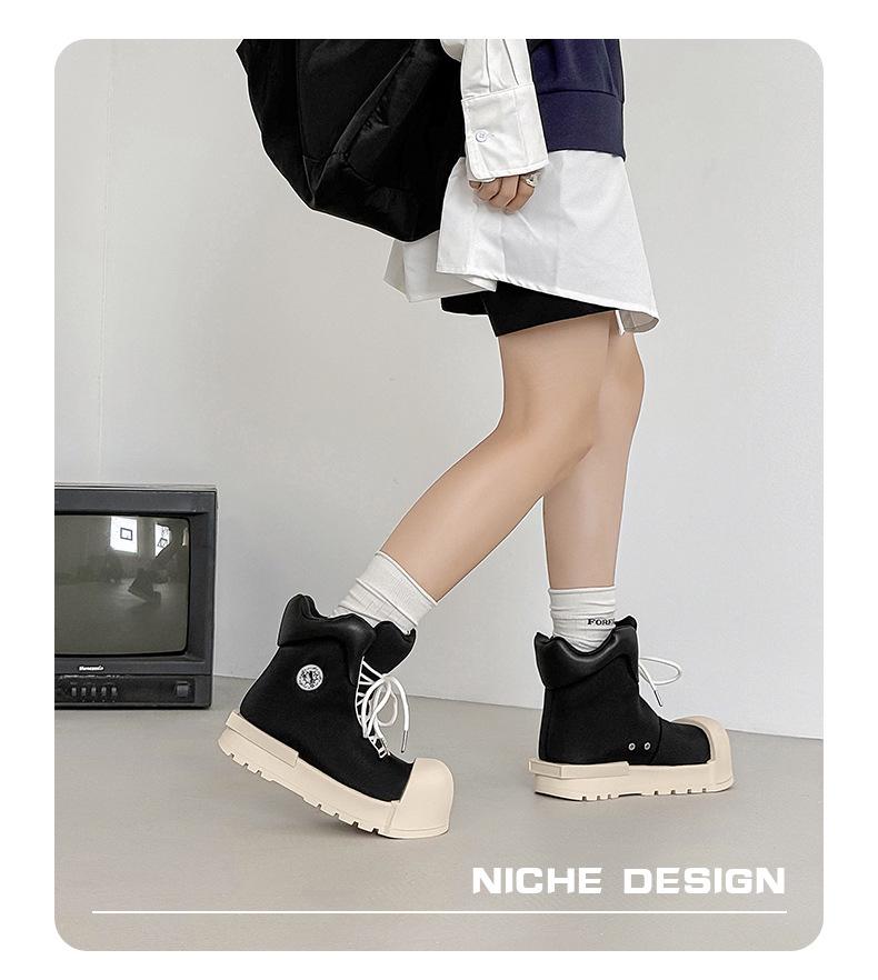 Mickey Big Head Canvas High-Top Shoes 2024 - Thick Sole, Height-Boosting, Versatile & Trendy Sports Casual Footwear for Couples