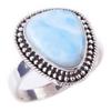 Natural Republic Larimar Gemstone 925 Solid Sterling Silver Gift Ring S.9 n8B99