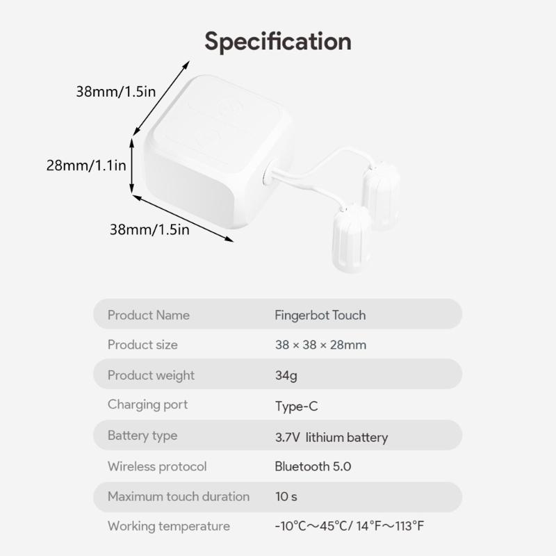 Fingerbot Bildschirmzeiger Bluetooth-kompatibel 5.0 Sprachsteuerung und App-Integration für mühelose Hausautomation