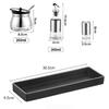 Beifu 4-Piece Tabletop Condiment Set with Spicy Jar & Vinegar Pot