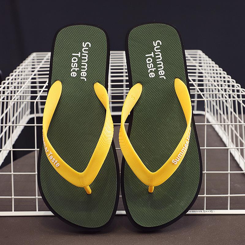 New flip-flops men's summer fashion outer wear new men's foot pinch drag personalized non-slip outdoor beach sandals