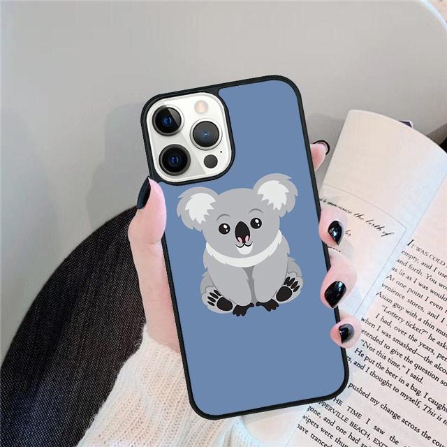 Cute Cartoon Koala Coque Shell For iPhone 17 Air 15 16 14 13 12 Pro Max 11 Pro Max Plus Phone Case Cover