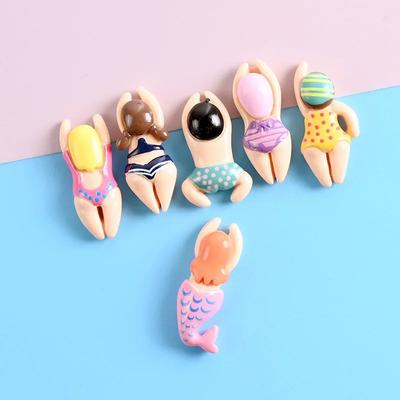 1 STÜCK Harz Simulation Cartoon Lieblich Schwimmen Mini Leute Handyhülle Zubehör Haarschmuck Ohrringe DIY