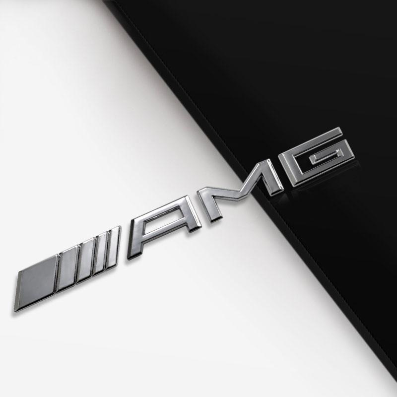 

New 80% 3D Aluminum Stickers Trunk Car Logo Decoration Label For Mercedes Benz AMG W204 W205 W203 W211 W212 W213 W201 W210 W124