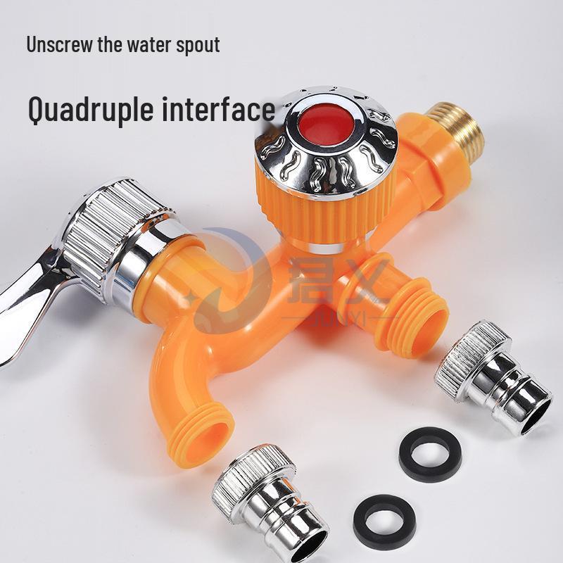 Dual-Control Anti-Freeze Splash-Proof Faucet - Multi-Functional, High-Temperature Resistant, Single Cold, One Inlet, Two Outlets.