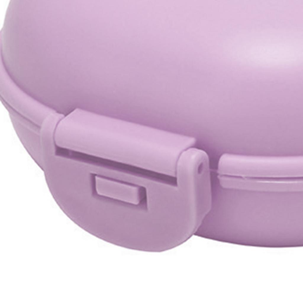 Soap Container Waterproof Portable Soap Rest PP Buckle Lid Soap Case for Travel Home Hotel Dormitory Purple