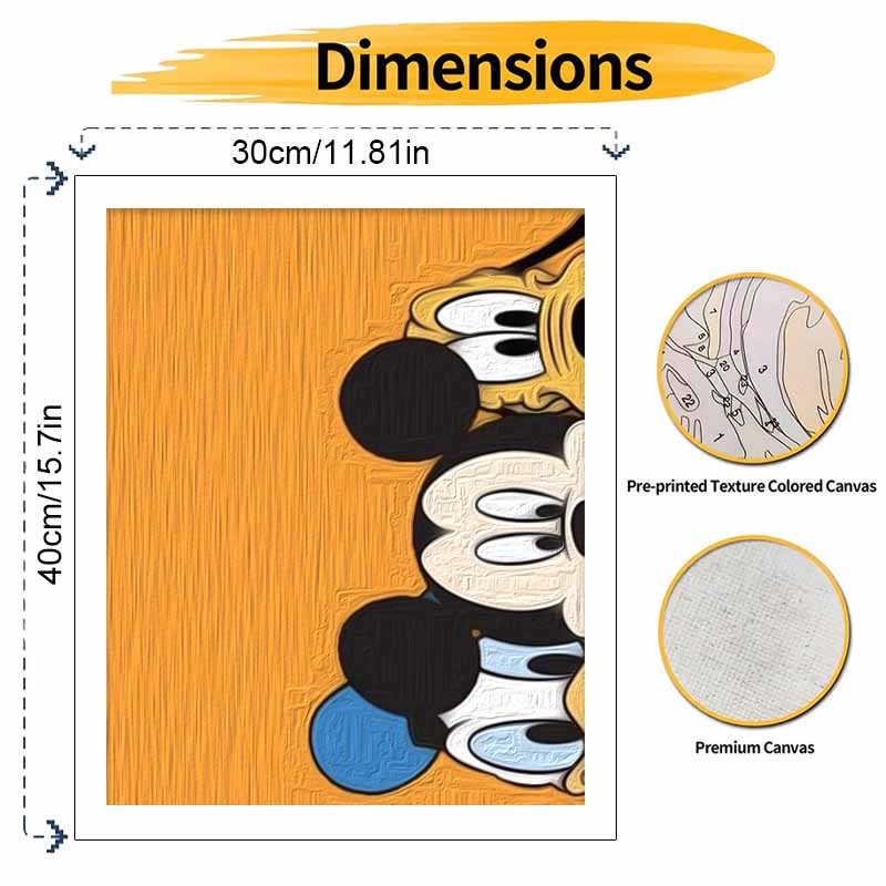 Disney digital oil painting Mickey Pluto diy coloring handpainted handpainted filling home decoration gift set artistic modern decor
