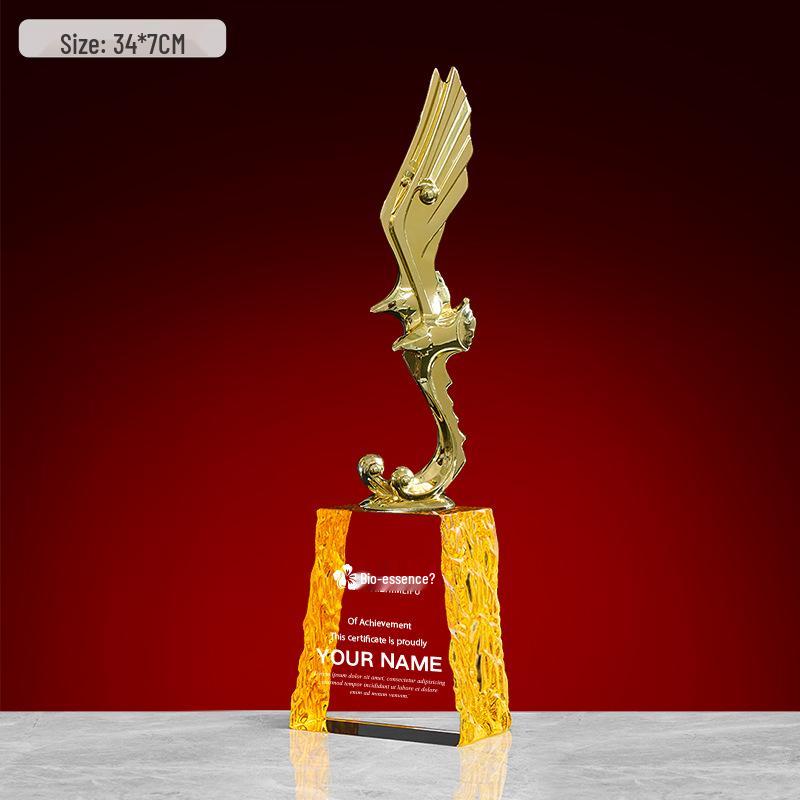 Gold, Silber, Bronze Sternburst Verdrehte Säule Trophäe - Firmen Gedenkpreis