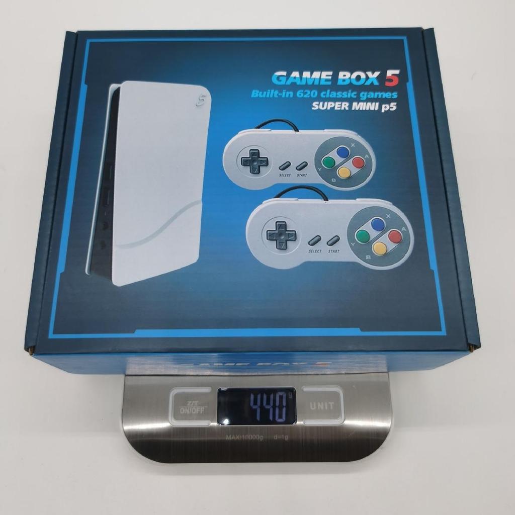 Nostalgic Red & White NES TV Game Console with Mini PS5 Controller and AV Cable