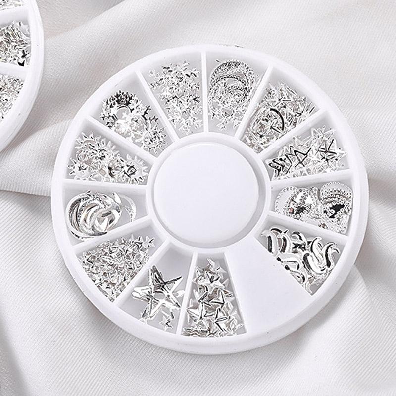 6 Box Nail Art Rivet Jewelry Xingyue Metal Alloy Nail Decoration Rivet Hollow Alloy Box Nail Decoration