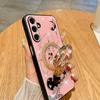 For Samsung Galaxy S25+ Magnetic Case Kickstand TPU+PC Rhinestones Decor Phone Cover
