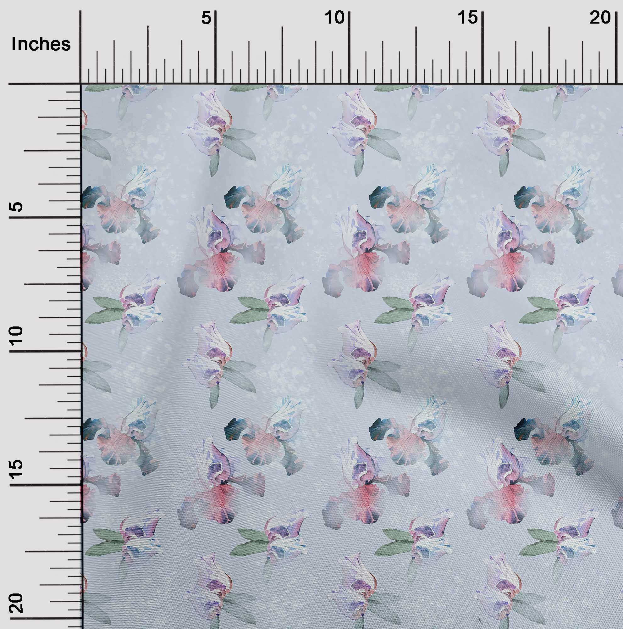 

oneOone Cotton Flex Mint Green Fabric Florals Dress Material Fabric Print Fabric By The Yard 40 Inch 42 Inch Wide - Viscose Chiffon небо синє кольору
